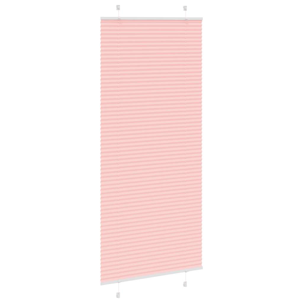 Vidaxl plissé rolgordijn 90x200 cm stofbreedte 89,4 cm polyester roze