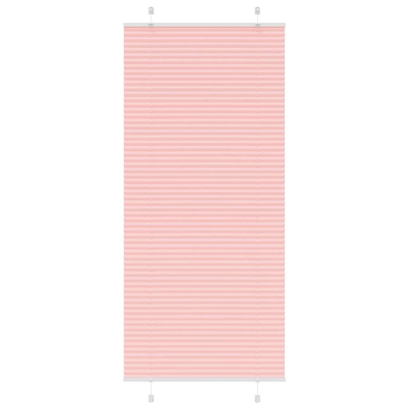 Vidaxl plissé rolgordijn 95x200 cm stofbreedte 94,4 cm polyester roze