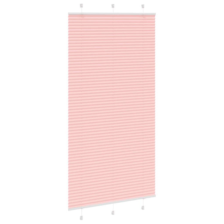 Vidaxl plissé rolgordijn 110x200cm stofbreedte 109,4cm polyester roze