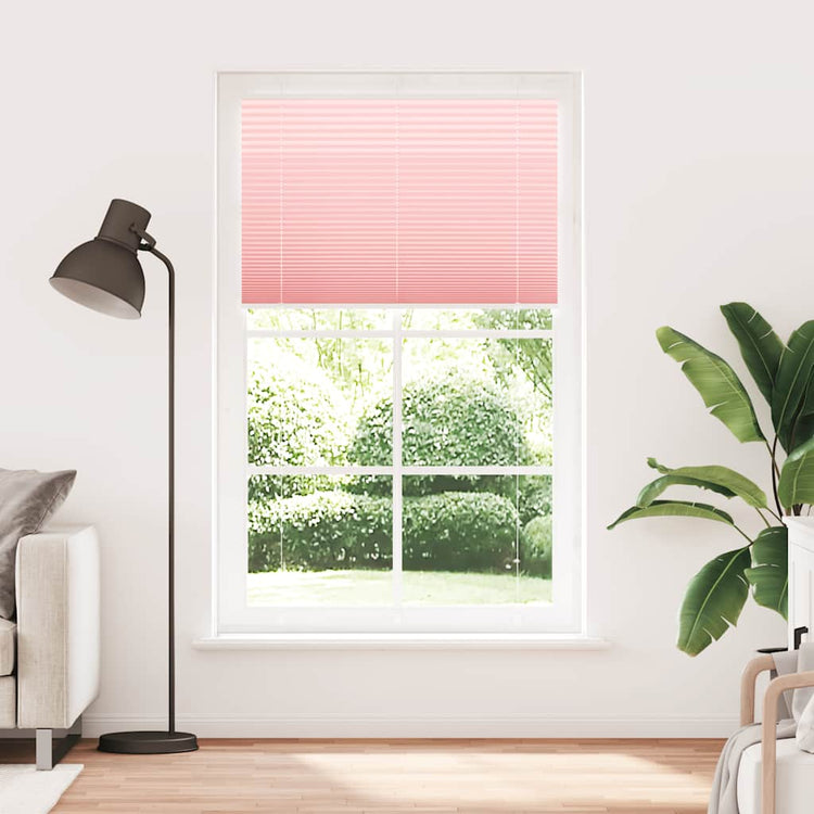 Vidaxl plissé rolgordijn 120x200cm stofbreedte 119,4cm polyester roze