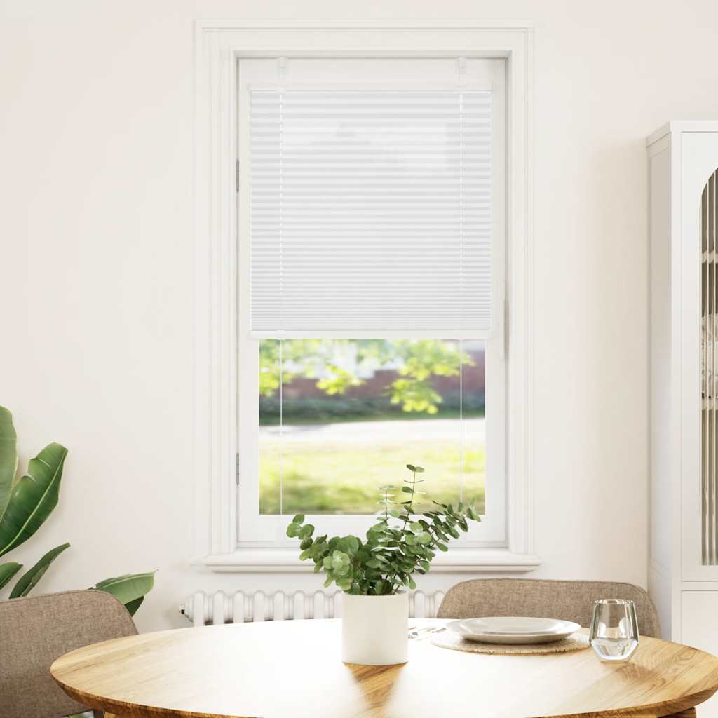 Vidaxl plissé rolgordijn 65x100 cm stofbreedte 64,4 cm polyester wit