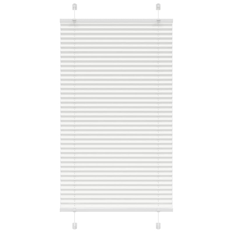 Vidaxl plissé rolgordijn 75x100 cm stofbreedte 74,4 cm polyester wit