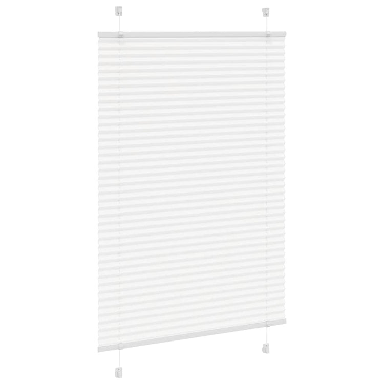 Vidaxl plissé rolgordijn 95x100 cm stofbreedte 94,4 cm polyester wit