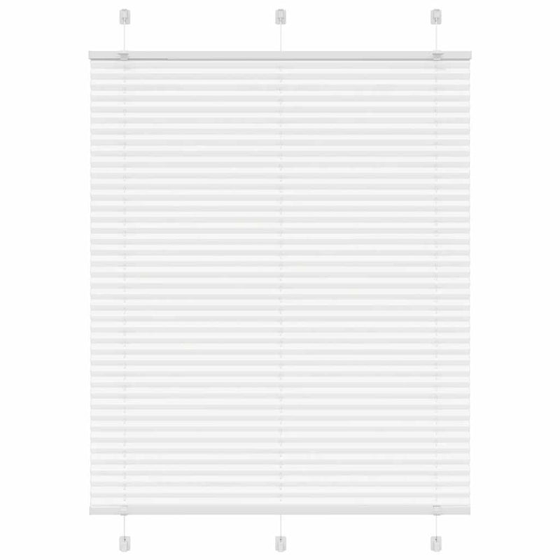Vidaxl plissé rolgordijn 105x100cm stofbreedte 104,4cm polyester wit