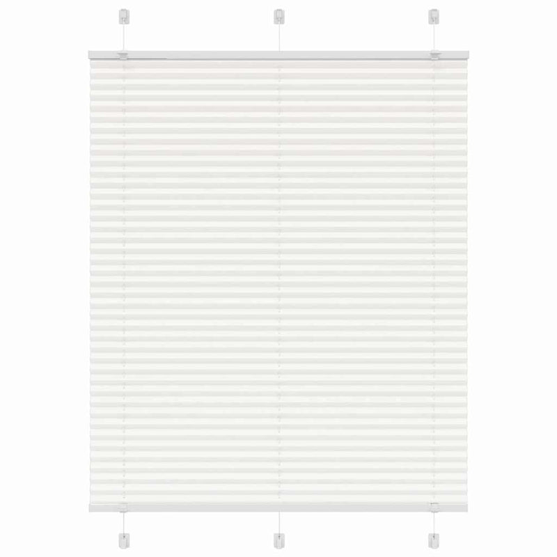 Vidaxl plissé rolgordijn 110x100cm stofbreedte 109,4cm polyester wit