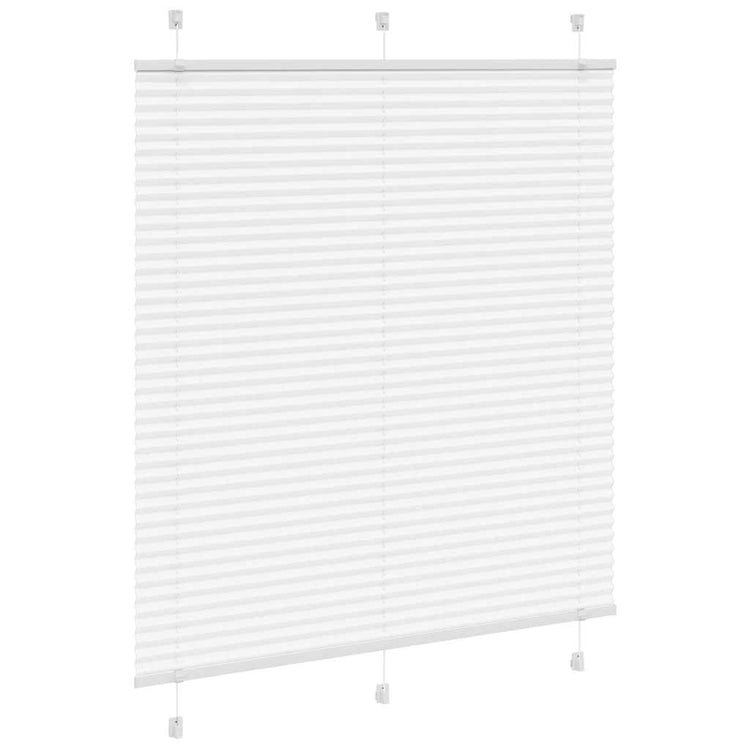 Vidaxl plissé rolgordijn 120x100cm stofbreedte 119,4cm polyester wit