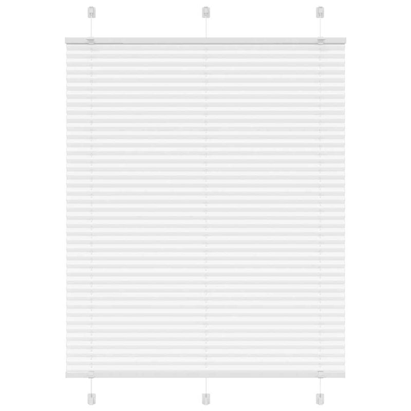 Vidaxl plissé rolgordijn 105x150 cm stofbreedte 104,4cm polyester wit