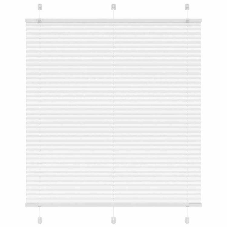 Vidaxl plissé rolgordijn 120x150 cm stofbreedte 119,4cm polyester wit