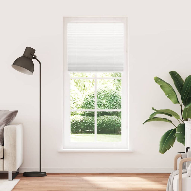 Vidaxl plissé rolgordijn 85x200 cm stofbreedte 84,4 cm polyester wit