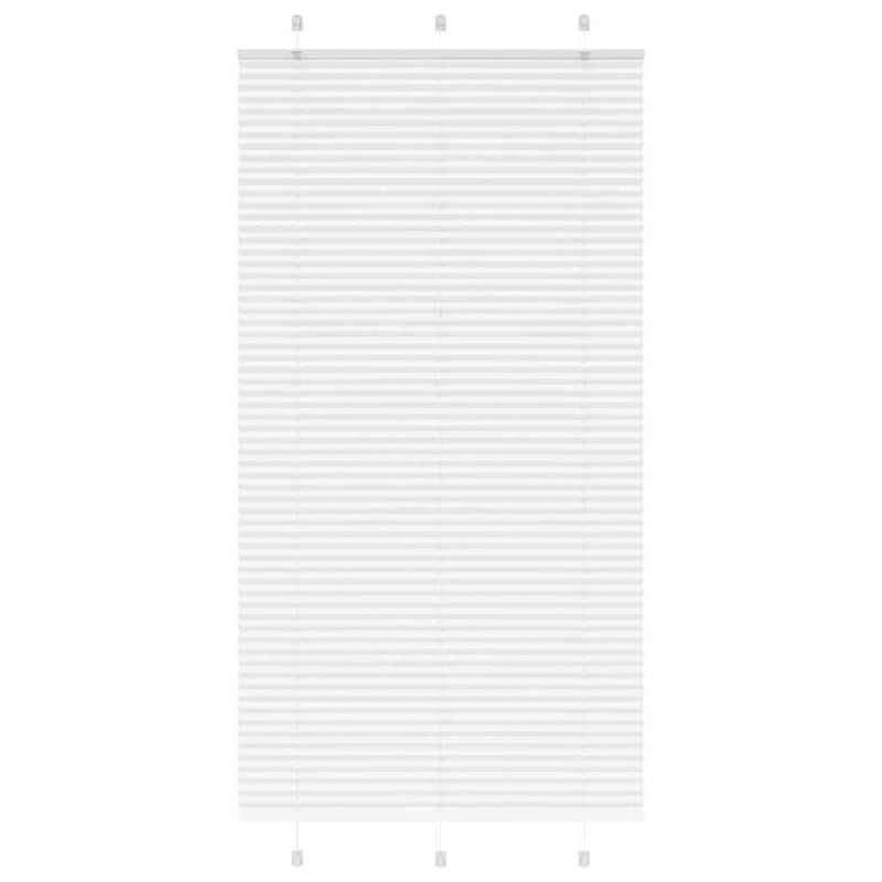 Vidaxl plissé rolgordijn 105x200 cm stofbreedte 104,4cm polyester wit