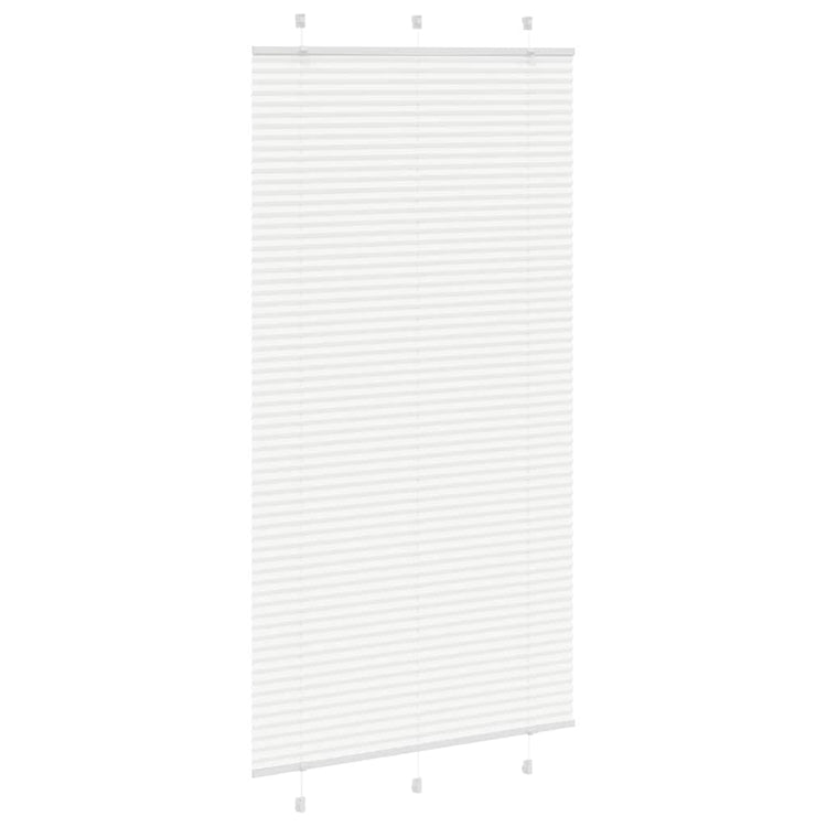 Vidaxl plissé rolgordijn 105x200 cm stofbreedte 104,4cm polyester wit