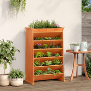 Vidaxl kruidenbak 6-laags 69x40x101,5 cm massief grenenhout wasbruin - afbeelding 3