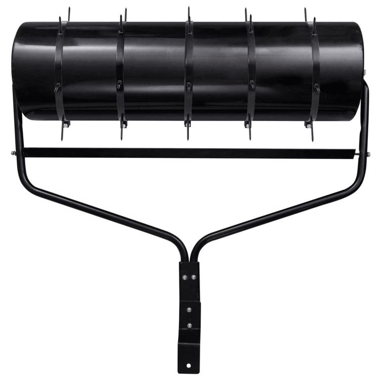 Vidaxl gazonroller trekbaar met beluchtingsklemmen 63 l ijzer zwart