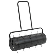 Vidaxl gazonroller trekbaar met beluchtingsklemmen 63 l zwart - afbeelding 1