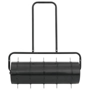 Vidaxl gazonroller trekbaar met beluchtingsklemmen 63 l zwart - afbeelding 2