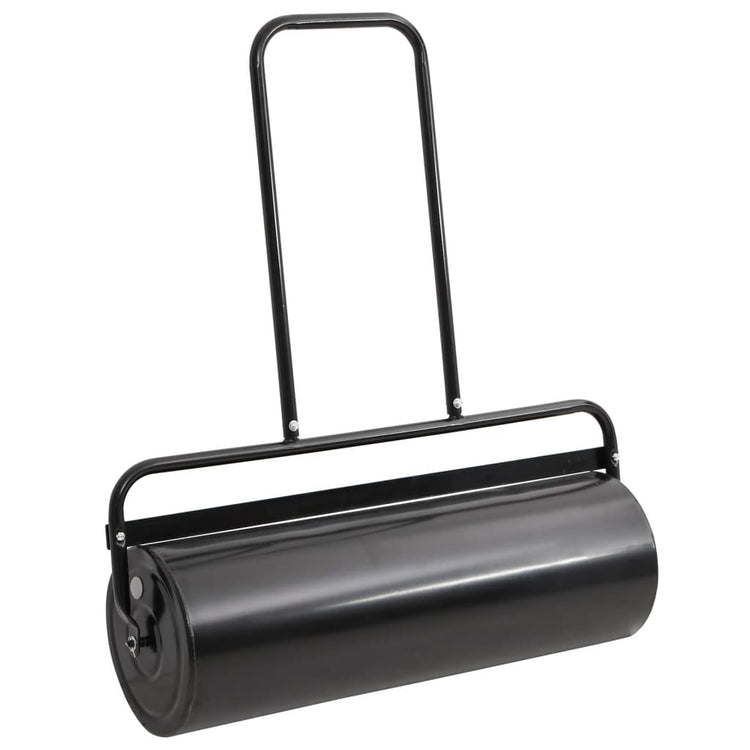 Vidaxl gazonroller trekbaar met beluchtingsklemmen 63 l ijzer en staal zwart