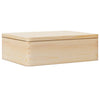 Vidaxl houten kist met deksel 40x30x13 cm massief grenenhout