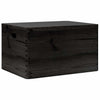 Vidaxl houten kist met deksel handvatten 40x30x23cm grenenhout zwart