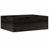 Vidaxl houten kist met handvatten 40x30x13 cm massief grenenhout zwart - afbeelding 2