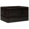 Vidaxl houten kist met handvatten 40x30x23 cm massief grenenhout zwart