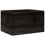 Vidaxl houten kist met handvatten 40x30x23 cm massief grenenhout zwart - afbeelding 2