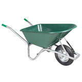 Vidaxl kruiwagen 90 l 150 kg gegalvaniseerd staal en kunststof groen - afbeelding 1