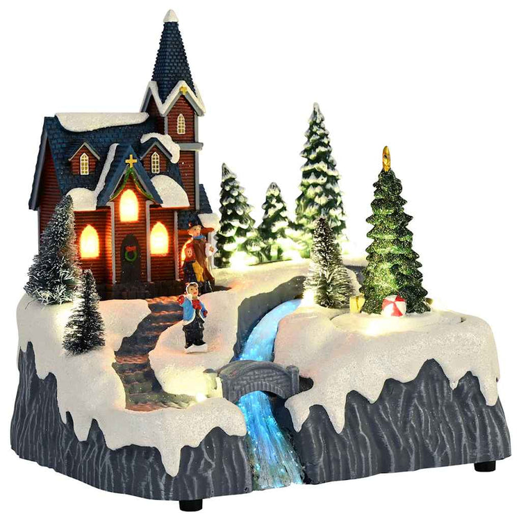 Vidaxl kerstdorp decoratie 20,5 x 17 x 21 cm kunststof meerkleurig