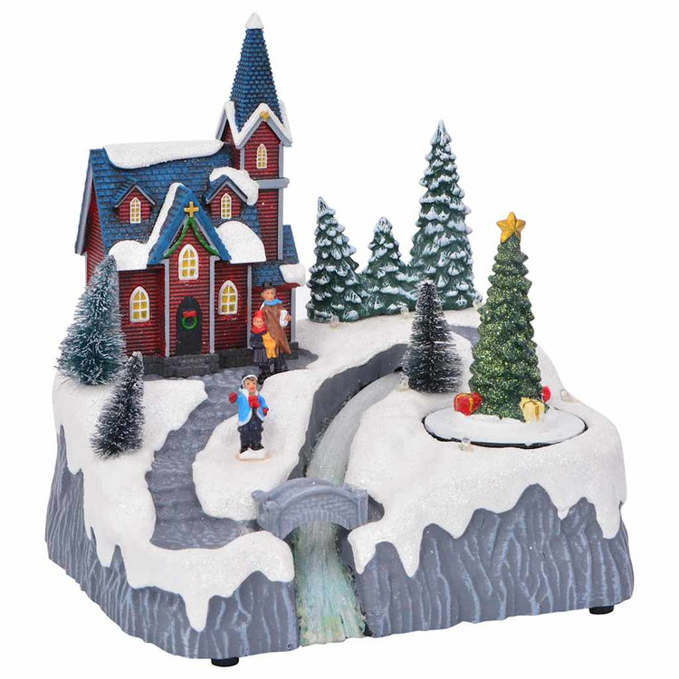 Vidaxl kerstdorp decoratie 20,5 x 17 x 21 cm kunststof meerkleurig