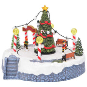 Vidaxl kerstdorp decoratie 22 x 21,5 x 17 cm kunststof meerkleurig - afbeelding 3
