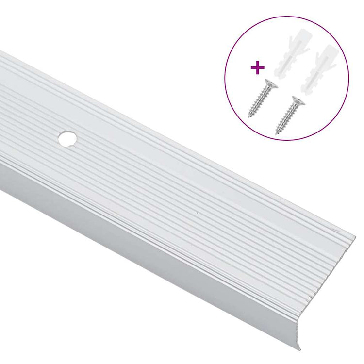 Vidaxl trapprofielen 10 st zilver 67 x 3 x 2 cm aluminium
