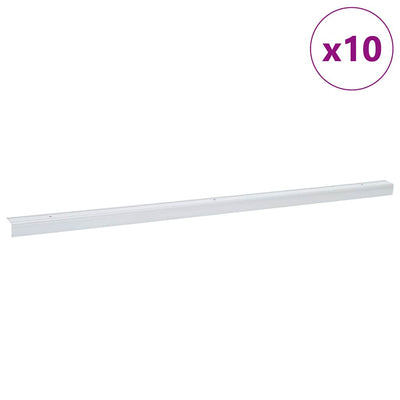 Vidaxl trapprofielen 10 pcs zilver 67 x 3.5 x 3 cm aluminium