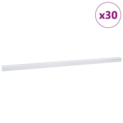 Vidaxl trapprofielen 30 pcs zilver 67 x 3.5 x 3 cm aluminium