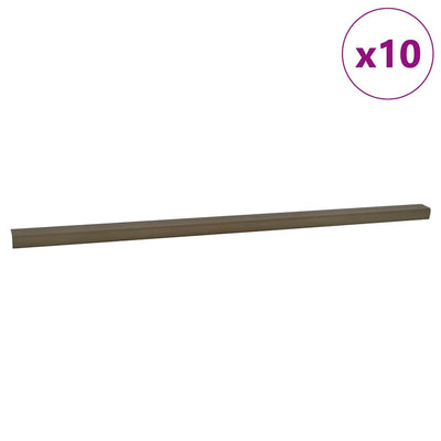 Vidaxl trapprofielen 10 pcs bruin 67 x 3.5 x 3 cm aluminium