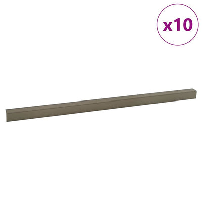 Vidaxl trapprofielen 10 pcs champagne 67 x 3.5 x 3 cm aluminium