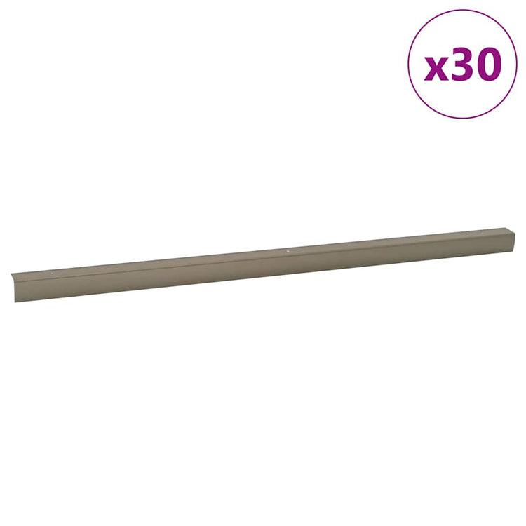 Vidaxl trapprofielen 30 st champagne 67 x 3.5 x 3 cm aluminium
