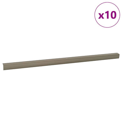 Vidaxl trapprofielen 10 pcs champagne 67 x 3 x 2 cm aluminium
