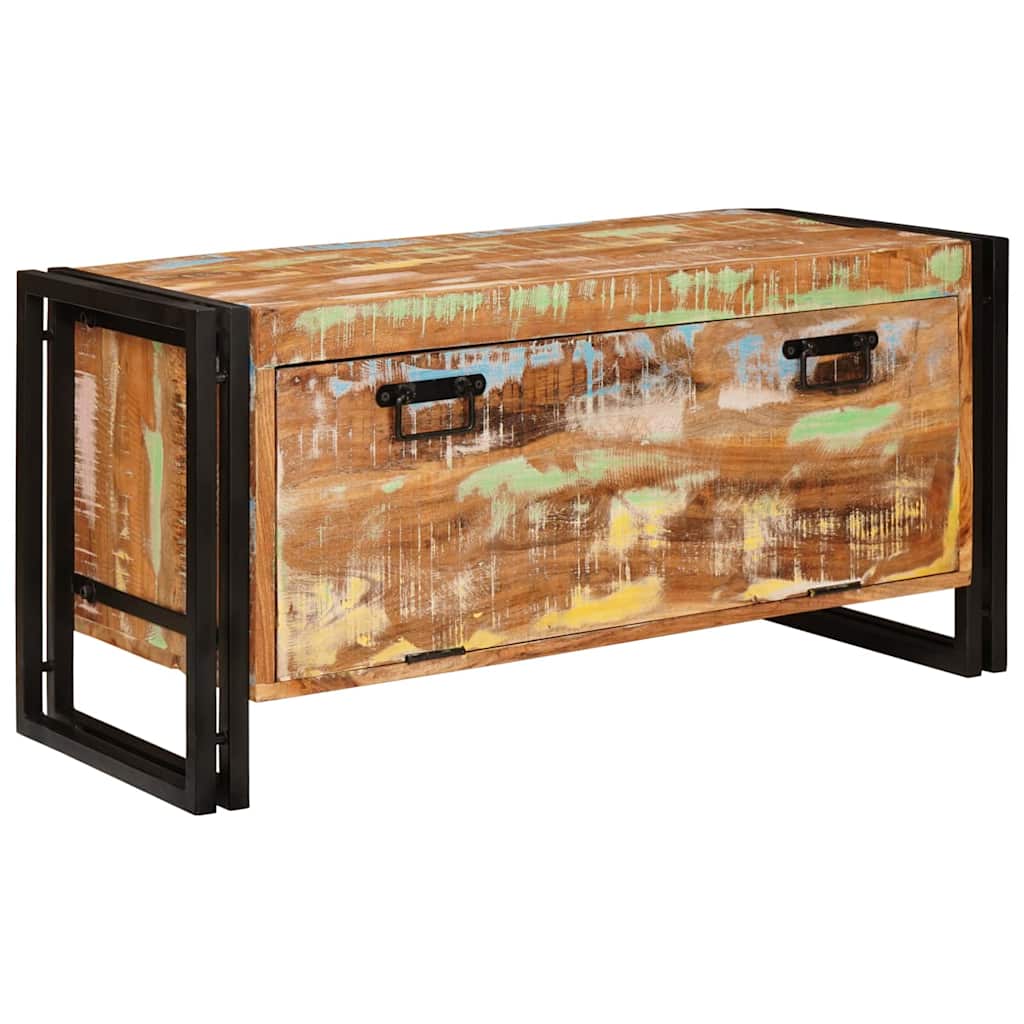 Vidaxl schoenenkast bruin 90 x 38 x 45 cm massief gerecycled hout