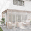 Vidaxl doorzichtig zeildoek met zeilringen 6x12 m polyethyleen