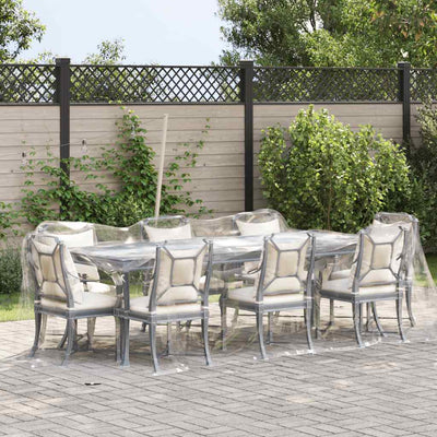 Vidaxl doorzichtig zeildoek met zeilringen 2x5 m pvc