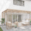 Vidaxl doorzichtig zeildoek met zeilringen 5x10 m pvc