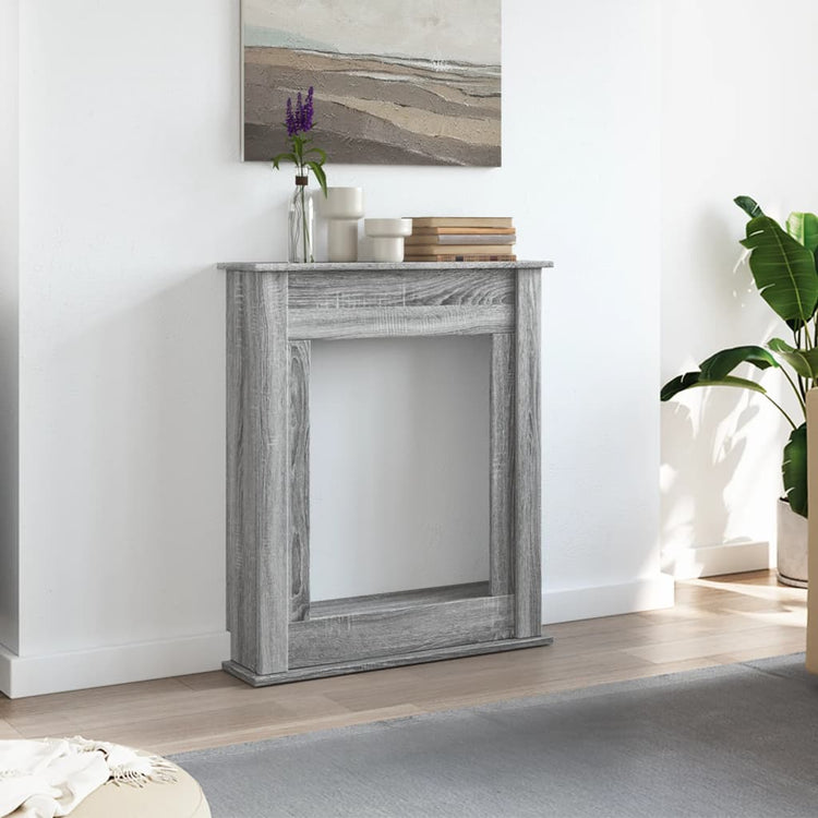 Vidaxl haardombouw 75x20x87,5 cm bewerkt hout grijs sonoma eikenkleur