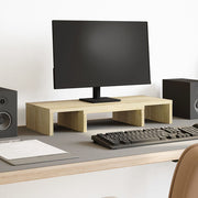 Vidaxl monitorstandaard verstelbaar 60x24x10,5 cm hout sonoma eiken - afbeelding 1