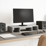 Vidaxl monitorstandaard verstelbaar 60x24x10,5 cm hout betongrijs - afbeelding 1