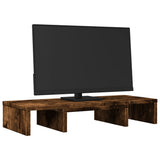 Vidaxl monitorstandaard verstelbaar 60x24x10,5 cm hout gerookt eiken - afbeelding 3