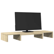 Vidaxl monitorstandaard verstelbaar 80x24x10,5 cm hout sonoma eiken - afbeelding 3