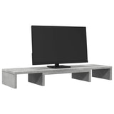 Vidaxl monitorstandaard verstelbaar 80x24x10,5 cm hout betongrijs - afbeelding 3