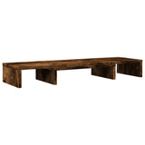 Vidaxl monitorstandaard verstelbaar 80x24x10,5 cm hout gerookt eiken - afbeelding 2
