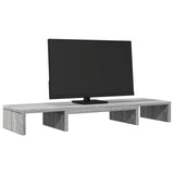 Vidaxl monitorstandaard verstelbaar 80x24x10,5 cm hout grijs sonoma - afbeelding 3