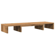 Vidaxl monitorstandaard verstelbaar 80x24x10,5cm hout artisanaal eiken - afbeelding 2