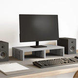 Vidaxl monitorstandaard 50x27x10 cm bewerkt hout grijs sonoma eiken - afbeelding 1